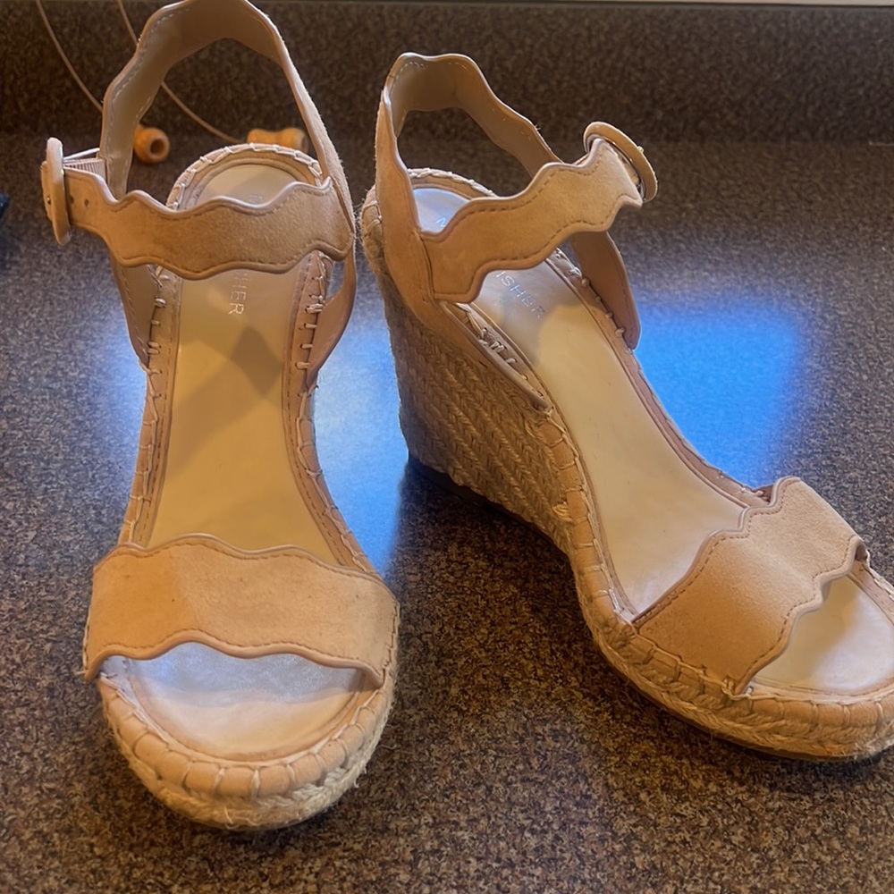 Mark Fisher espadrille sandals, tan size 8 1/2